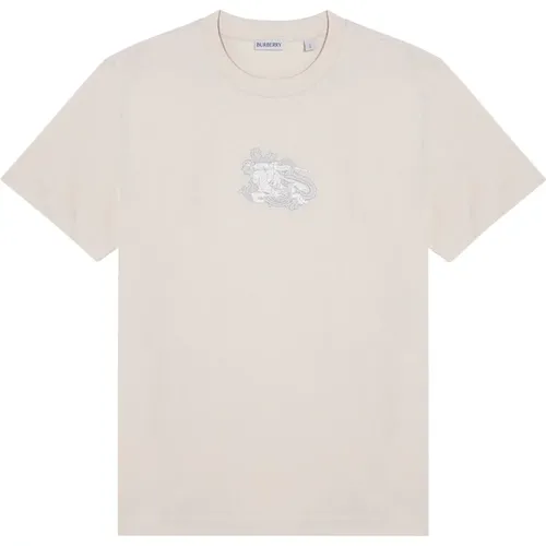 Kurzarm Rundhals T-Shirt , Herren, Größe: S - Burberry - Modalova