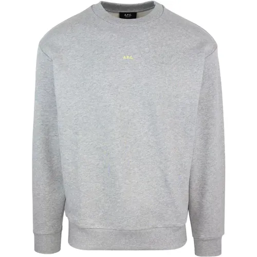 Organische Baumwolle Crewneck Sweater , Herren, Größe: L - A.P.C. - Modalova