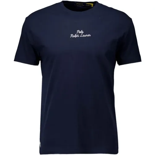Stilvolles Dunkelblaues T-Shirt mit Regular Fit , Herren, Größe: S - Ralph Lauren - Modalova