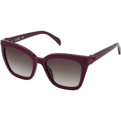 Shiny Bordeaux Sunglasses Gradient , unisex, Sizes: 54 MM - Tous - Modalova