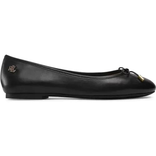 Jayna Leather Flats Ballerinas , female, Sizes: 2 1/2 UK - Ralph Lauren - Modalova