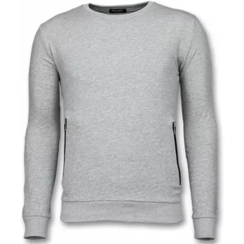 Casual Crewneck - Button Sweater - Ff-7012G , male, Sizes: XS - Enos - Modalova