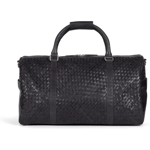 Braided Leather Weekend Bag , male, Sizes: ONE SIZE - Howard London - Modalova