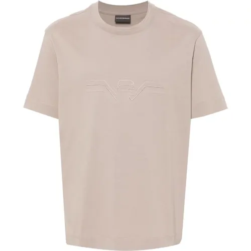 Dove Grey T-Shirts und Polos , Herren, Größe: 2XL - Emporio Armani - Modalova