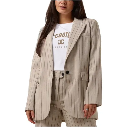 Linen Pin Single Blazer , Damen, Größe: L - Co'Couture - Modalova