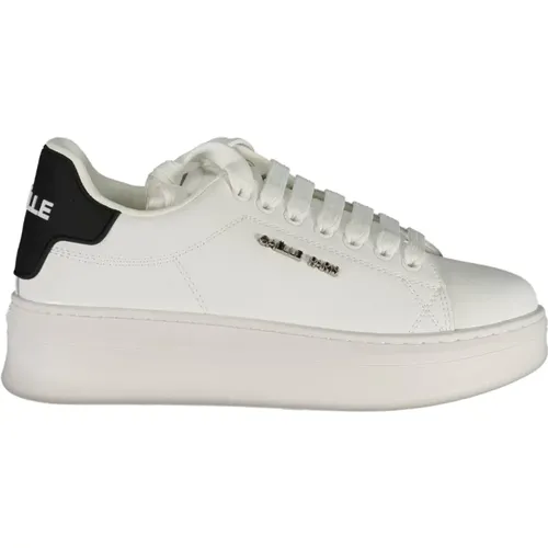 Sporty Lace-Up Sneakers Contrast Logo , female, Sizes: 3 UK, 5 UK, 7 UK, 6 UK, 2 UK, 8 UK, 4 UK - Gaëlle Paris - Modalova