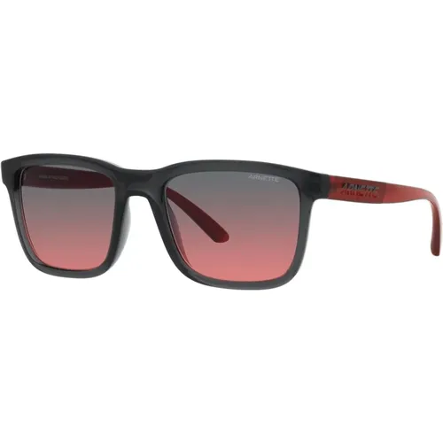 Lebowl Sonnenbrille Transparent Grau/Rot Schwarz Getönt , Herren, Größe: 54 MM - Arnette - Modalova