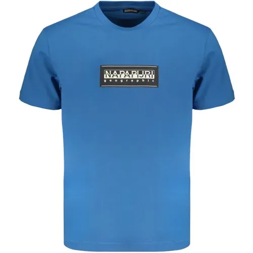 Blau Baumwoll T-Shirt Napapijri - Napapijri - Modalova