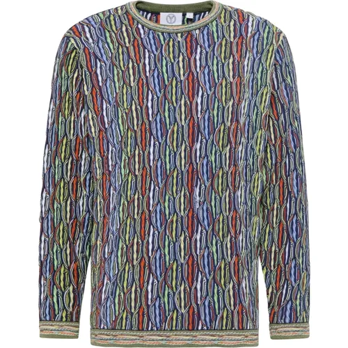 Colorful Artistic Knit Sweater , male, Sizes: S, L, M, XL, 2XL - carlo colucci - Modalova