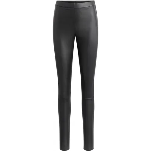 High-Waisted Leather Leggings with Round Back , female, Sizes: XL, M, XS, 2XL, L, S - Notyz - Modalova