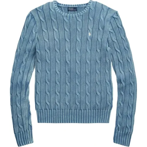 Cable Knit Sweater with Polo Pony Motif , female, Sizes: XS - Polo Ralph Lauren - Modalova