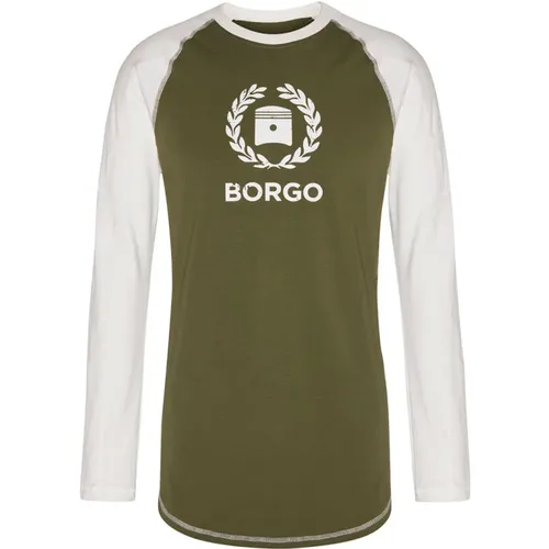 Siracusa Longlap Olive T-Shirt , male, Sizes: S, L, XL, M, 2XL - Borgo - Modalova