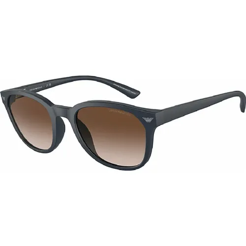 Matte Sunglasses with Brown Gradient , male, Sizes: 53 MM - Emporio Armani - Modalova