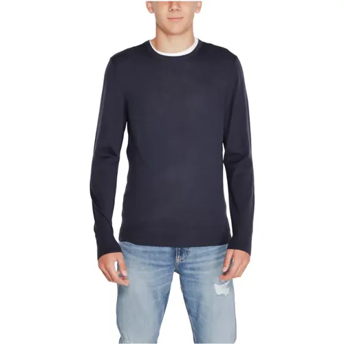 Recycelter Woll-Crew-Neck-Pullover , Herren, Größe: S - Calvin Klein Jeans - Modalova