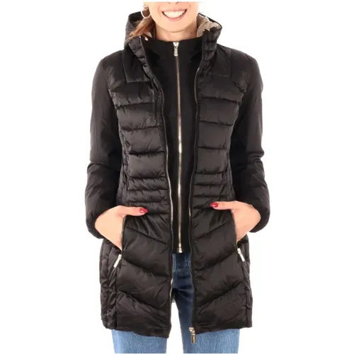 Damen Steppjacke mit Glatten Einsätzen , Damen, Größe: S - YES ZEE - Modalova