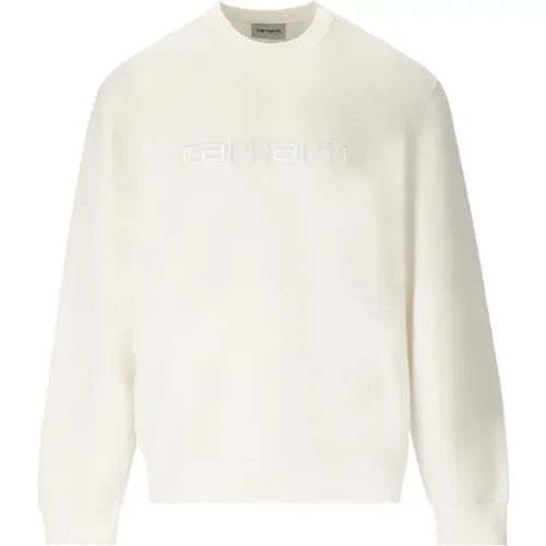 Creme Duster Sweatshirt , Herren, Größe: XL - Carhartt WIP - Modalova