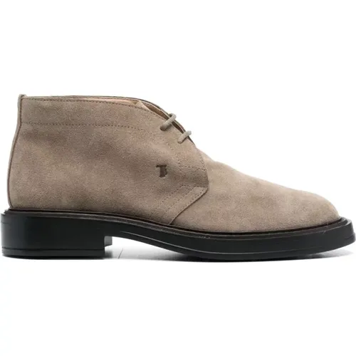 Lace-up Desert Suede Shoes , male, Sizes: 9 1/2 UK - TOD'S - Modalova