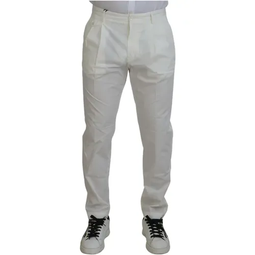 Classic Logo Detailed Chino Pants , male, Sizes: L, 3XL, XL, 2XL - Dolce & Gabbana - Modalova
