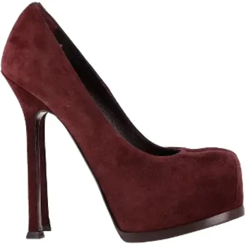 Pre-owned Suede heels , female, Sizes: 2 UK - Yves Saint Laurent Vintage - Modalova