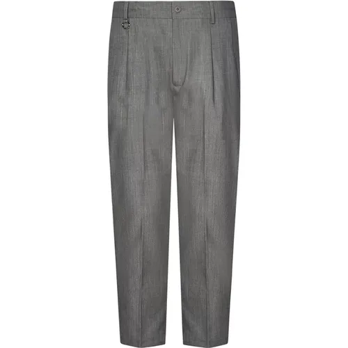 Trousers Grey , male, Sizes: W33, W30, W31, W40, W32, W38, W34 - Golden Craft - Modalova