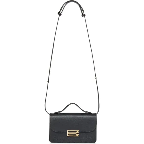 Leather Shoulder Bag with B Buckle , female, Sizes: ONE SIZE - Victoria Beckham - Modalova