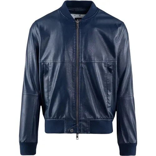 Eco Leather Bomber Jacket , male, Sizes: L, 2XL, M, S - BomBoogie - Modalova