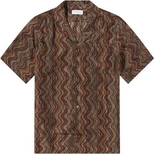 Silk Graphic Print Shirt , male, Sizes: L - Dries Van Noten - Modalova