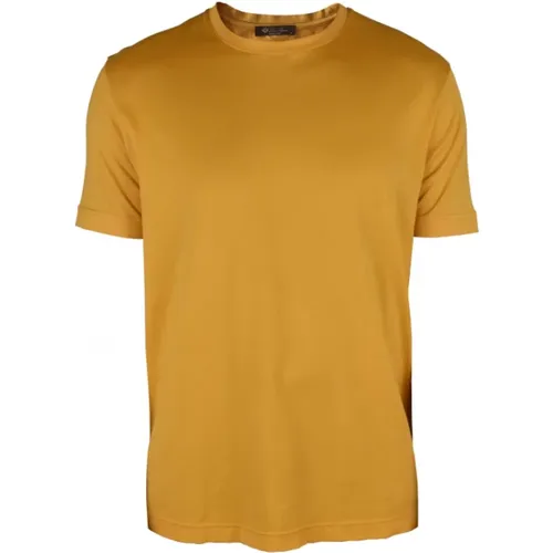 Senfgelbes Baumwoll-T-Shirt , Herren, Größe: XL - Loro Piana - Modalova