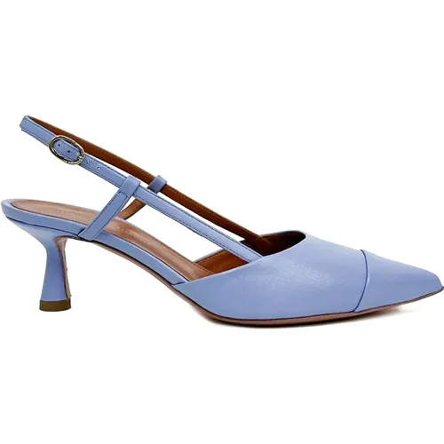 Leder-Slingback mit geometrischem Absatz , Damen, Größe: 38 EU - Giuliano Galiano - Modalova