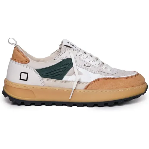 Weiße Wildleder-Gummisneakers Beige Elfenbein , Herren, Größe: 41 EU - D.A.T.E. - Modalova