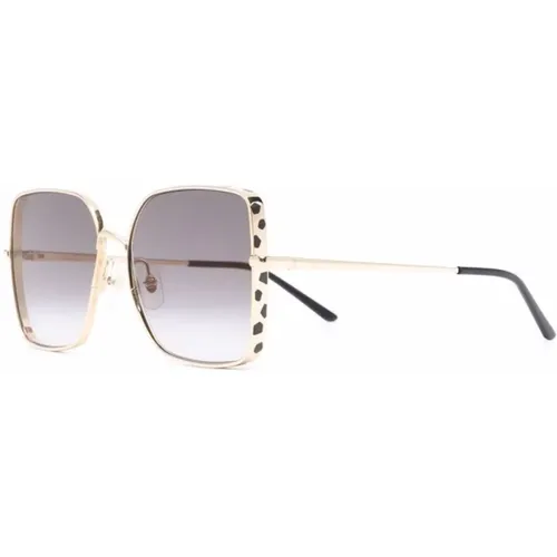 Gold Sunglasses for Everyday Use , female, Sizes: 59 MM - Cartier - Modalova