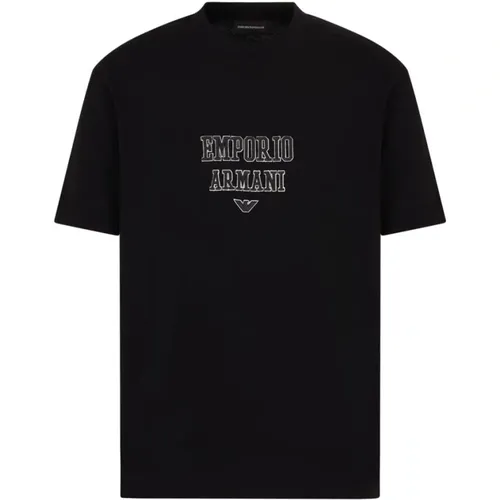 Logo Crew Neck T-shirt , male, Sizes: L, XS, S, M - Emporio Armani - Modalova