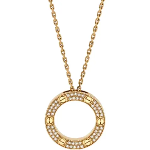 Pre-owned Gold necklaces , female, Sizes: ONE SIZE - Cartier Vintage - Modalova