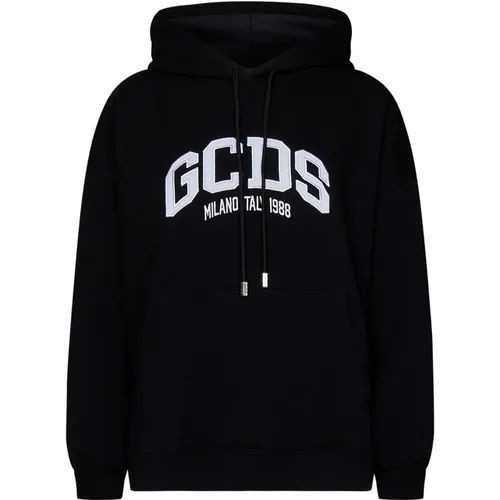 Schwarzer Logo Hoodie , Damen, Größe: L - GCDS - Modalova