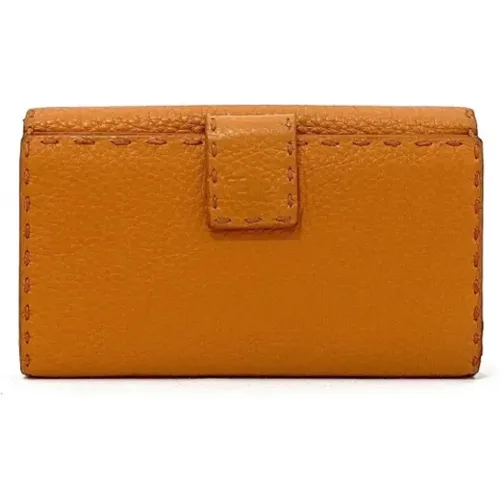 Gebrauchte orangefarbene Fendi-Ledergeldbörse - Fendi Vintage - Modalova