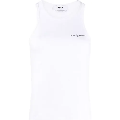 Sleeveless Top , female, Sizes: S, L, M - Msgm - Modalova