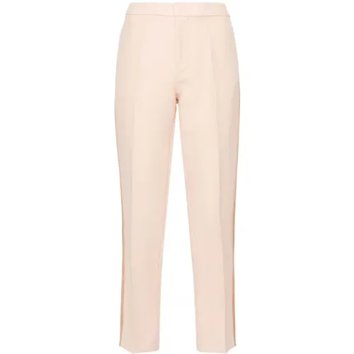 Peach Pink Wool-Blend Tailored Trousers , female, Sizes: S - Fabiana Filippi - Modalova