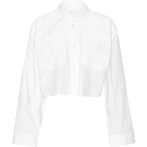 Cropped Poplin Shirt - Bright , female, Sizes: S - Remain Birger Christensen - Modalova