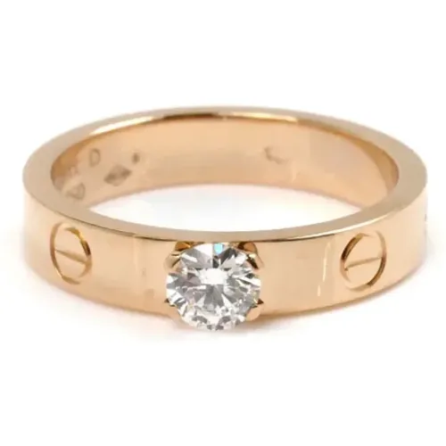 Pre-owned Rose Gold rings , female, Sizes: ONE SIZE - Cartier Vintage - Modalova