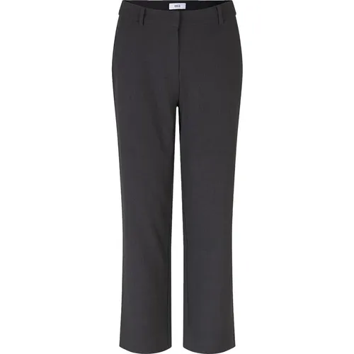 Dunkelgraue High-Waist-Hose , Damen, Größe: XL - Envii - Modalova