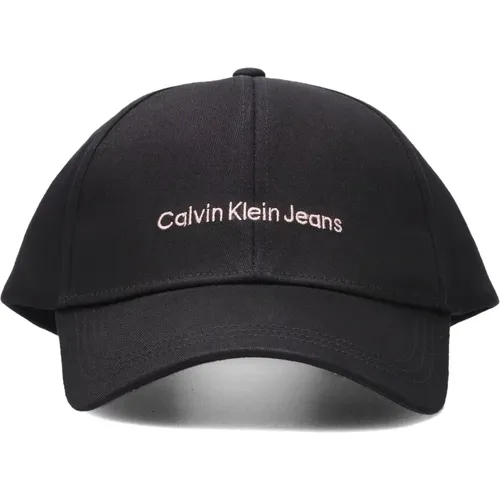 Schwarze Institutionelle Kappe für Frauen , Damen, Größe: ONE Size - Calvin Klein - Modalova