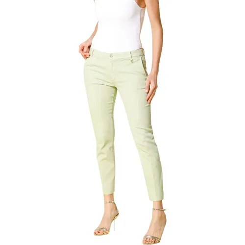 Curvy Chino Hose mit Blumenband , Damen, Größe: XS - Mason's - Modalova