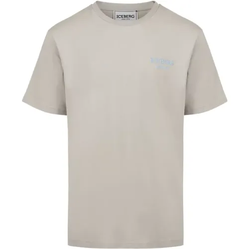 T-Shirt mit gesticktem Logo , Herren, Größe: 2XL - Iceberg - Modalova