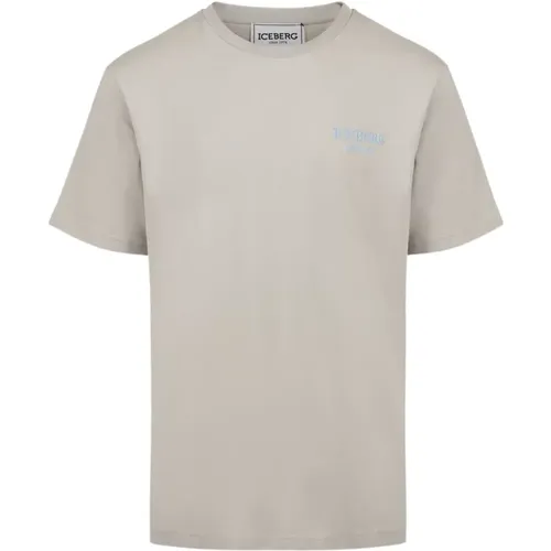 T-Shirt mit gesticktem Logo , Herren, Größe: M - Iceberg - Modalova