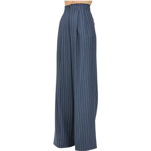 Elegante Blaue Gestreifte Hose - Mar De Margaritas - Modalova