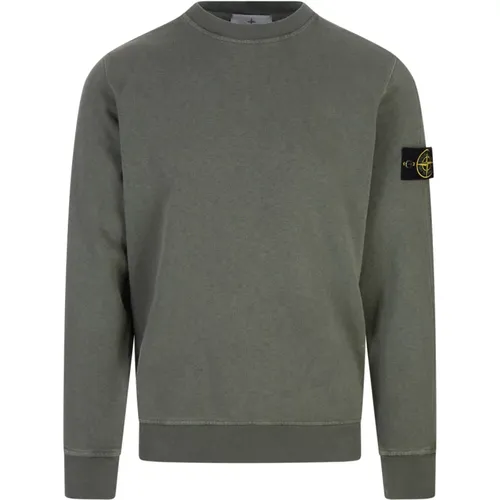 Crew-Neck Sweater 'Old' Effect , male, Sizes: 2XL, L - Stone Island - Modalova