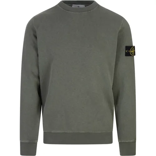 Crew-Neck Sweater 'Old' Effect , male, Sizes: M - Stone Island - Modalova