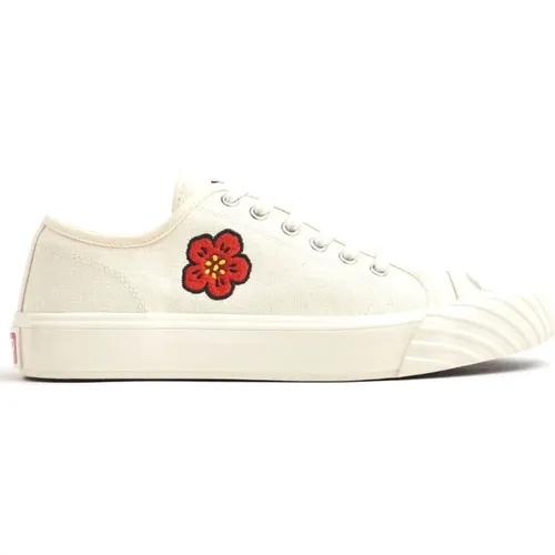 Floral Embroidered Canvas Sneakers , female, Sizes: 7 UK - Kenzo - Modalova