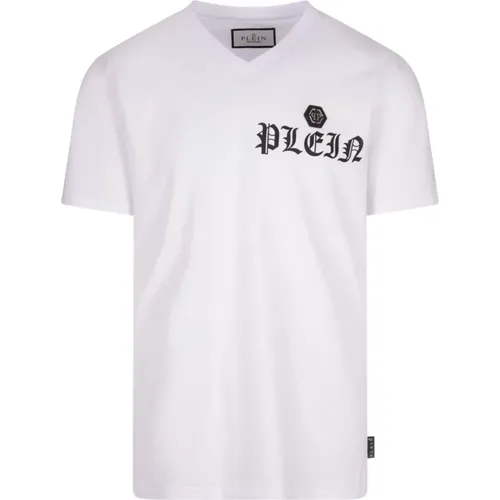 Cotton T-shirt with Logo Print , male, Sizes: M, XL, S, L - Philipp Plein - Modalova