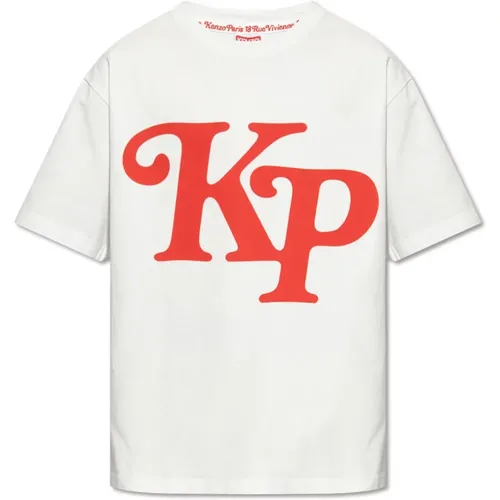 T-Shirt mit Logo , Herren, Größe: L - Kenzo - Modalova